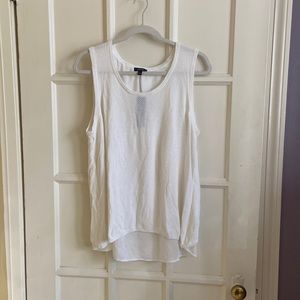 White split back top